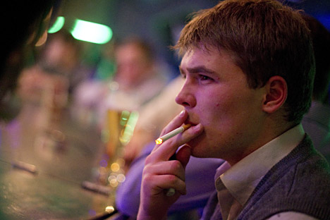 世界保健機関（WHO）の世界喫煙国ランキングで、ロシアは第4位に位置している=タス通信撮影