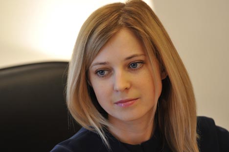 ナタリヤ・ウラジーミロヴナ・ポクロンスカヤ氏（33）は3月11日、クリミア自治共和国検事総長に任命された=タス通信撮影