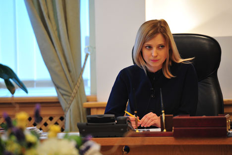 Die attraktive Krim-Staatsanwältin Natalja Poklonskaja ist in Japan populär. Foto: ITAR-TASS