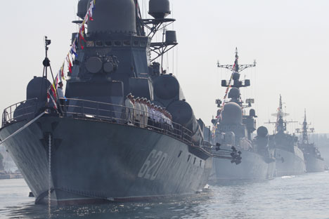 Крајбрежните единици и бродови на Црноморската флота во текот на годината извршиле над 300 воени вежби. Извор: ИТАР-ТАСС.