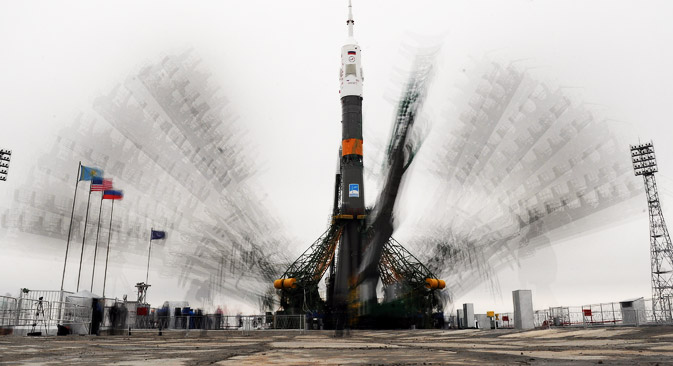 Месечината може да биде искористена и како меѓународна вселенска станица. Фото: „Сојуз ТМА-21 Јуриј Гагарин“ - руското космичко летало со екипаж, на кое во 2011 се реализираше летот на МВС. Извор: AFP/East News.