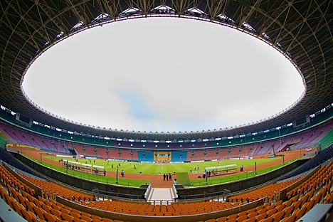 Kompleks Olahraga Gelora Bung Karno, fasilitas olahraga terbesar dan tertua di Indonesia. 