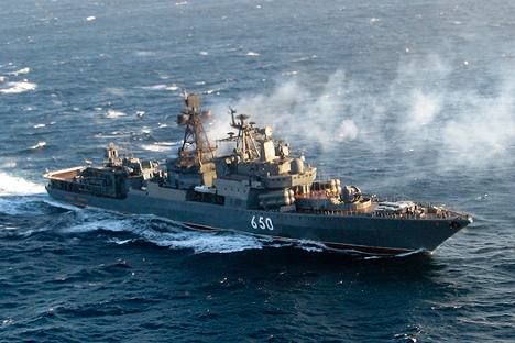 Велики противподморнички брод „Адмирал Чабаненко“. Извор: Министарство одбране Руске Федерације.