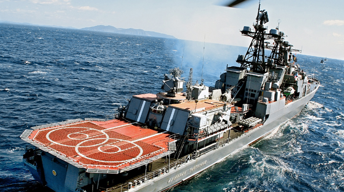 Големиот противподморнички брод „Адмирал Пантелеев“. Извор: РИА Новости.