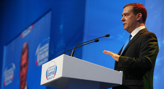 Дмитриј Медведев: Нова стратегија Русије у Азији није бесмислена освета Европи, већ је у питању природан развој догађаја. Фотографија: Јекатерина Штукина / РИА „Новости“.