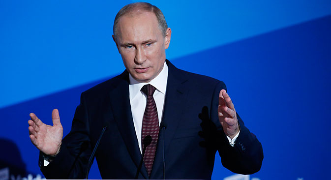 Владимир Путин на заседању међународног дебатног клуба „Валдај“ у Сочију: Једнополарни свет је у суштини апологија диктатуре, и над људима, и над земљама. Извор: Reuters.