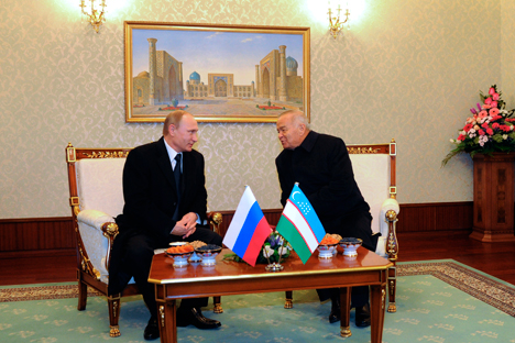 У разговору Владимира Путина и Ислама Каримова поменута је могућност да Русија у Евроазијској економској унији издејствује оснивање зоне слободне трговине са Узбекистаном. Извор: AP.