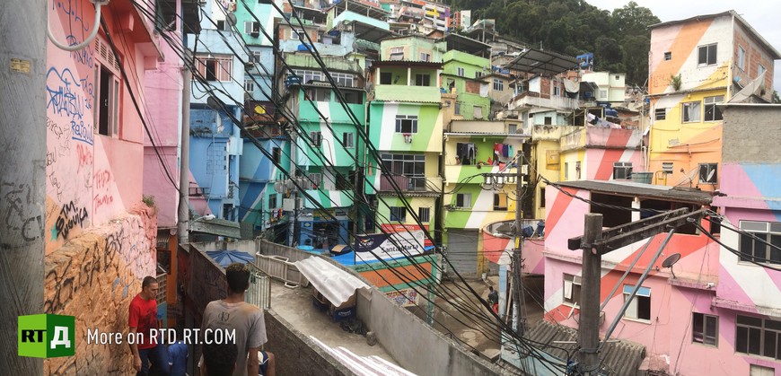 Rio favela children in city of God