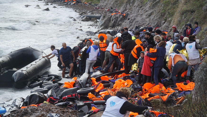 Mediterranean migrant crisis in Lesbos and Clowns Without Borders