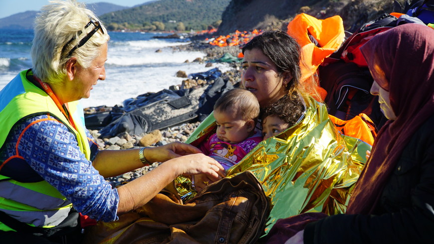 Mediterranean migrant crisis in Lesbos and Clowns Without Borders