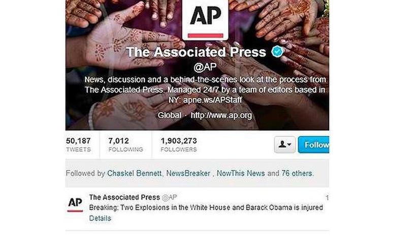 Twitter-аккаунт информагентства АР сообщил о взрыве в Белом доме
